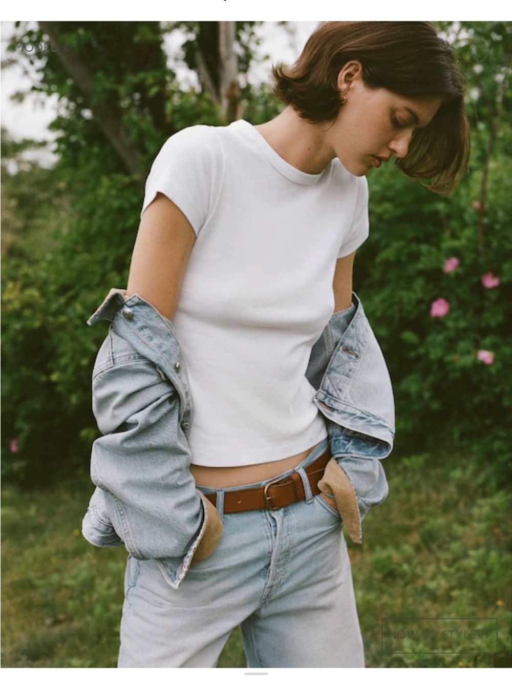 Madewell The '90s Crewneck Tee in Compact Cotton - White
